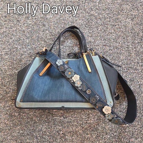 Coach Denim Dreamer 36 with Floral Denim Strap